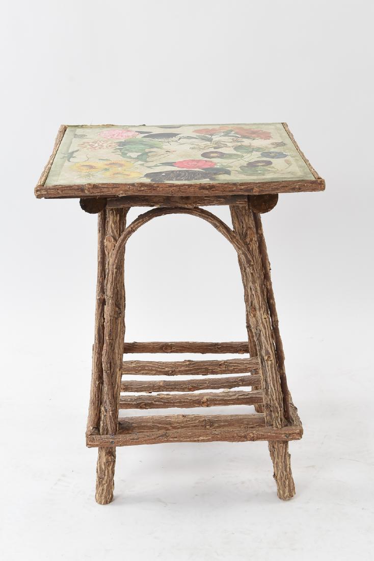 FLOWER DECORATED ADIRONDACK STYLE TABLE (1 of 7)