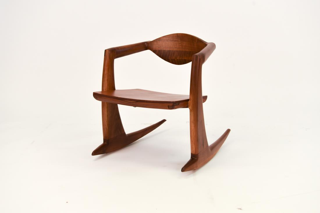 WENDELL CASTLE INSPIRED WALNUT ROCKING CHAIR (1 of 10)