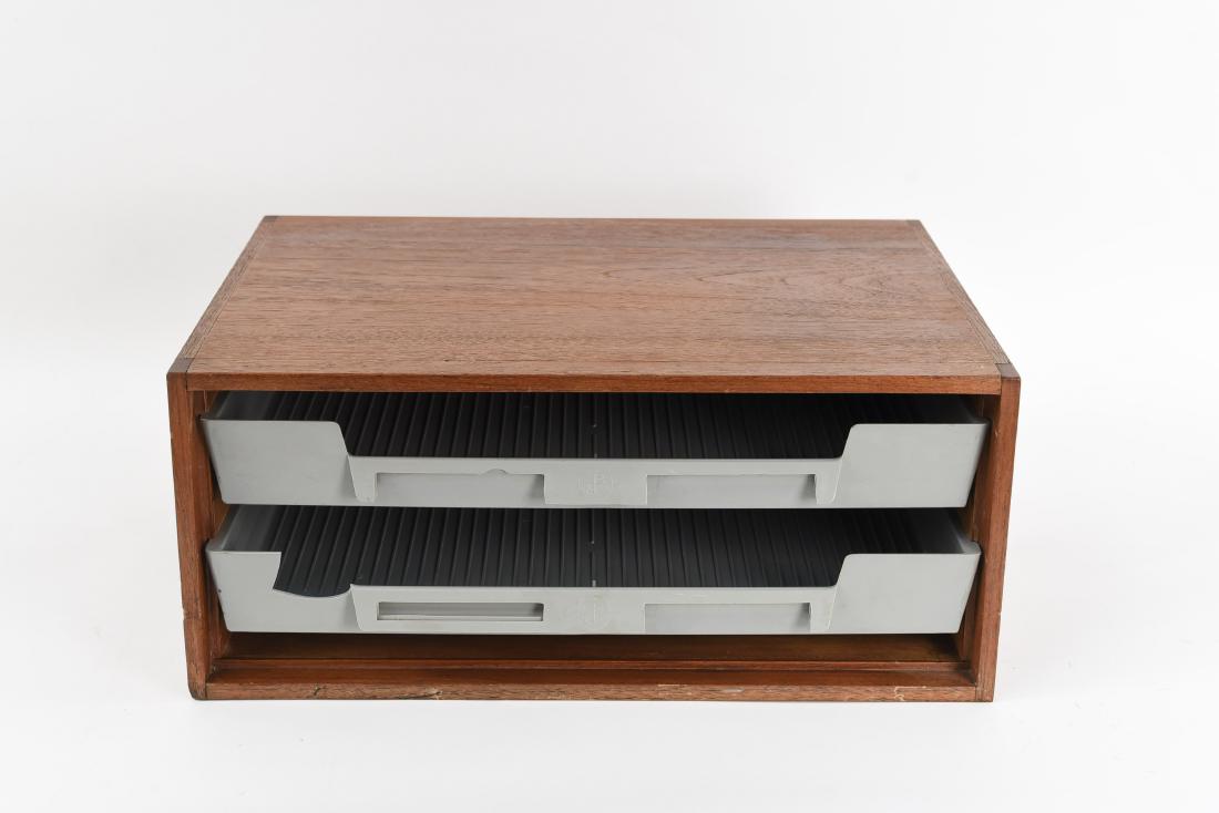 DANISH TEAK NIPU DESKTOP FILING PAPER DESK TRAY (1 of 12)