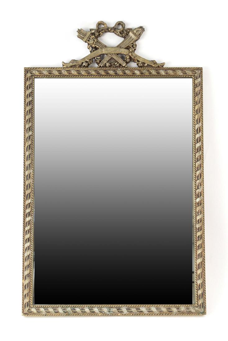 VINTAGE CARVED ANTIQUED MIRROR (1 of 9)