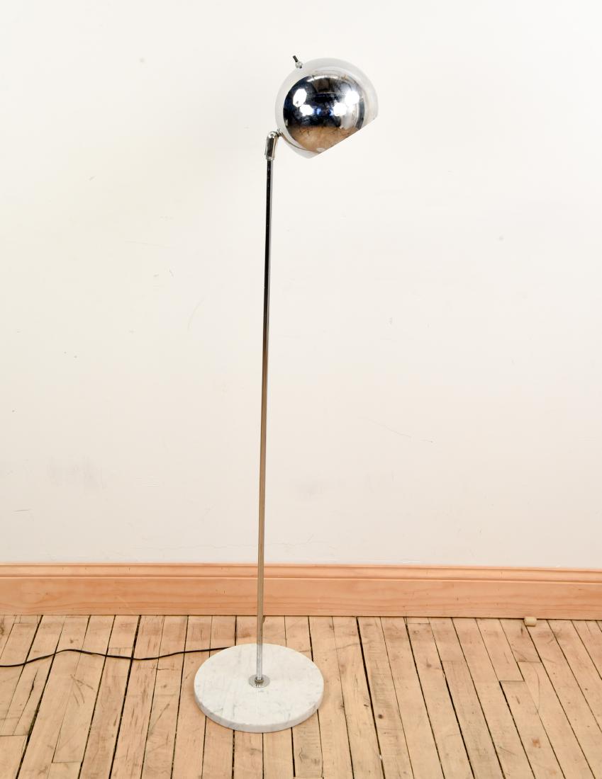 MID-CENTURY CHROME LAMP W/ MARBLE BASE (1 of 10)