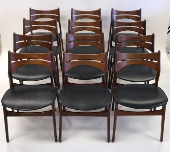 (12) MODEL 310 TEAK DINING CHAIRS BY ERIK BUCH (1 of 11)