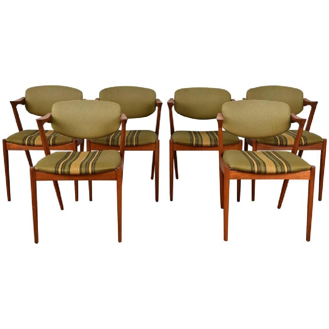 (6) KAI KRISTIANSEN MODEL 42 Z TEAK DINING CHAIRS (1 of 11)