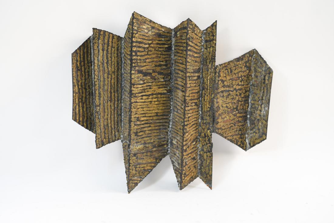 BRUTALIST METAL WALL SCULPTURE (1 of 6)
