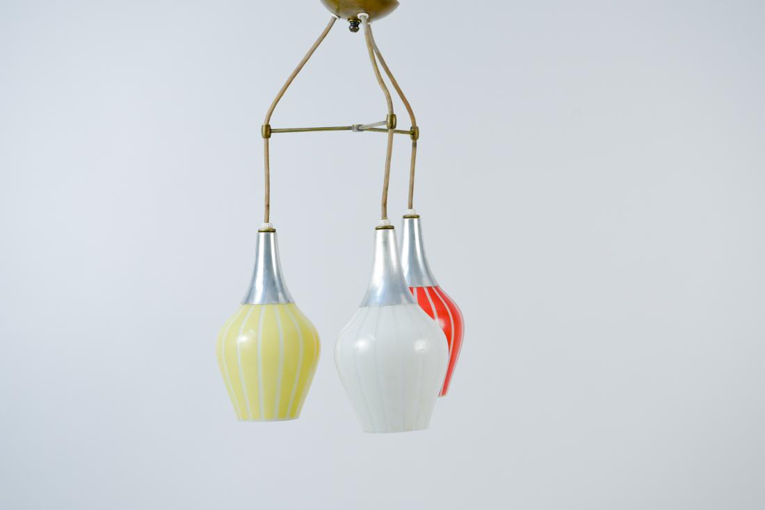 MID-CENTURY 3-PENDANT CHANDELIER (1 of 10)
