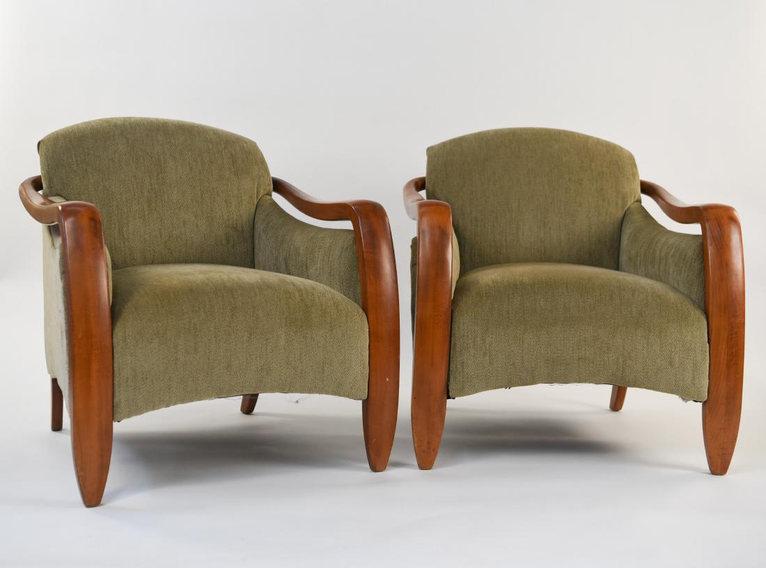PAIR OF DECO STYLE LOUNGE CHAIRS (1 of 14)