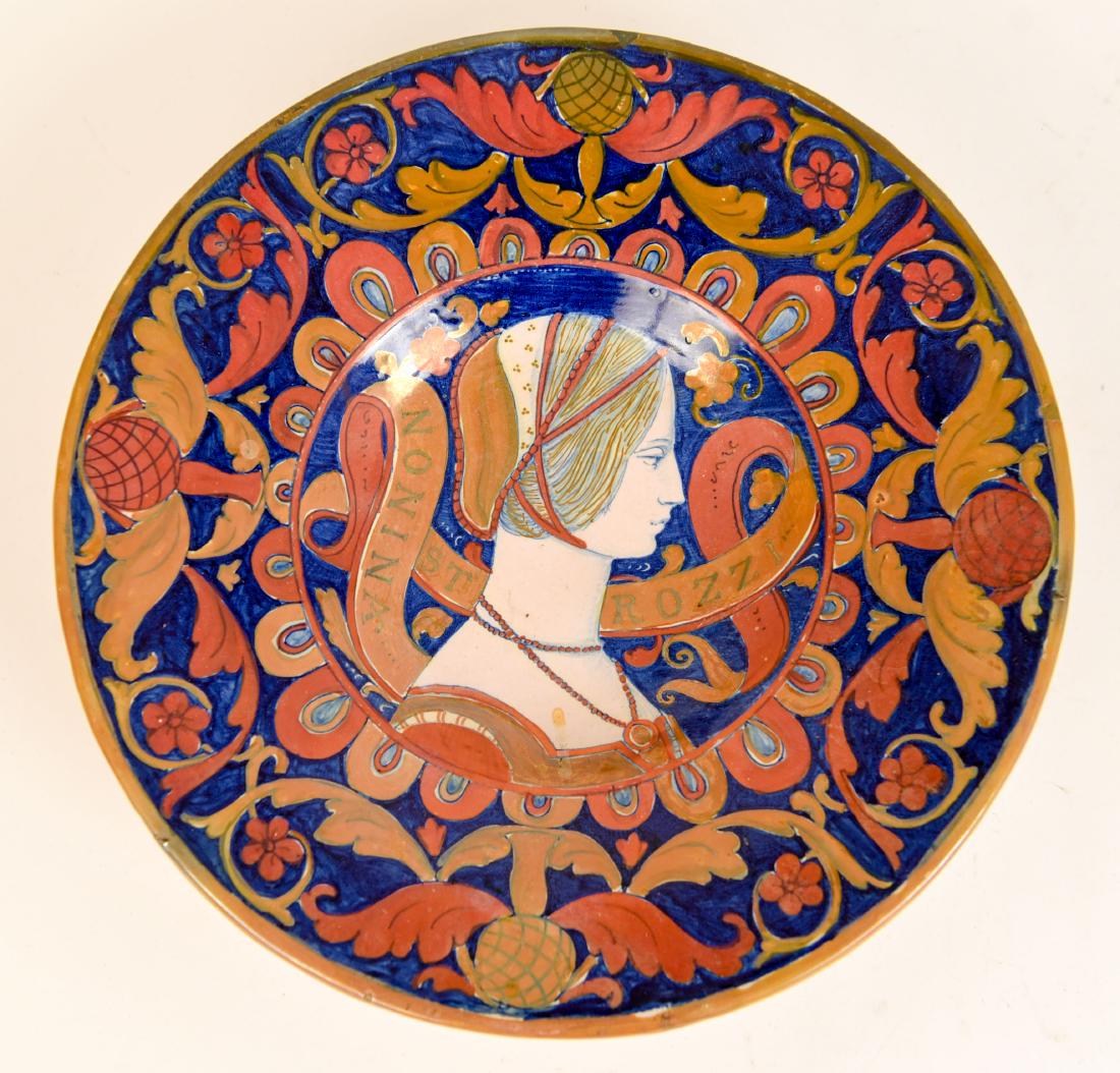 VINTAGE RENAISSANCE STYLE ITALIAN CERAMIC CHARGER (1 of 7)