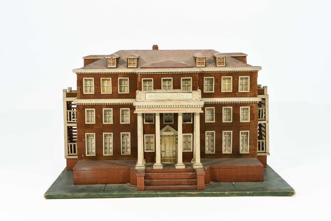 LARGE WOODEN ARCHITECTURAL HOUSE MODEL (1 of 10)