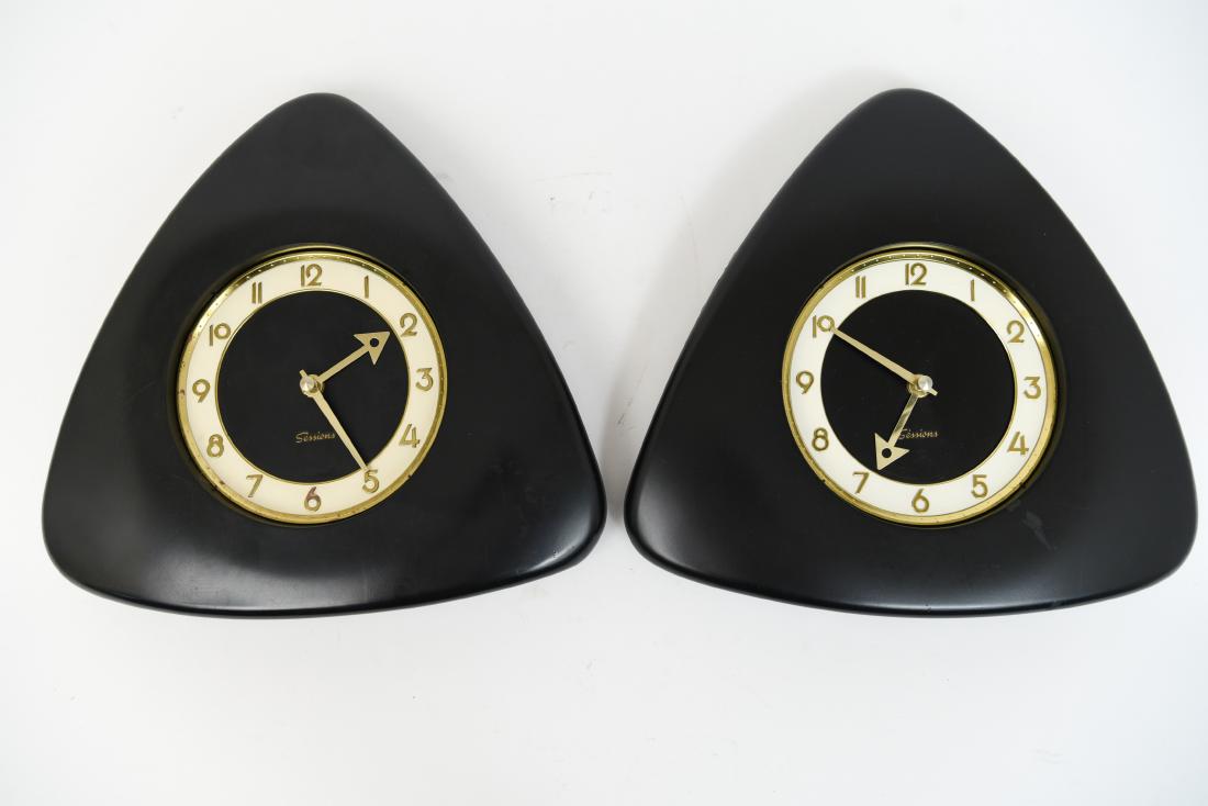 PAIR OF SESSIONS ART DECO WALL CLOCKS (1 of 11)