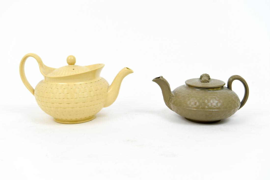 (2) TEAPOTS INCL. WEDGWOOD DRABWARE C. 1825 (1 of 7)