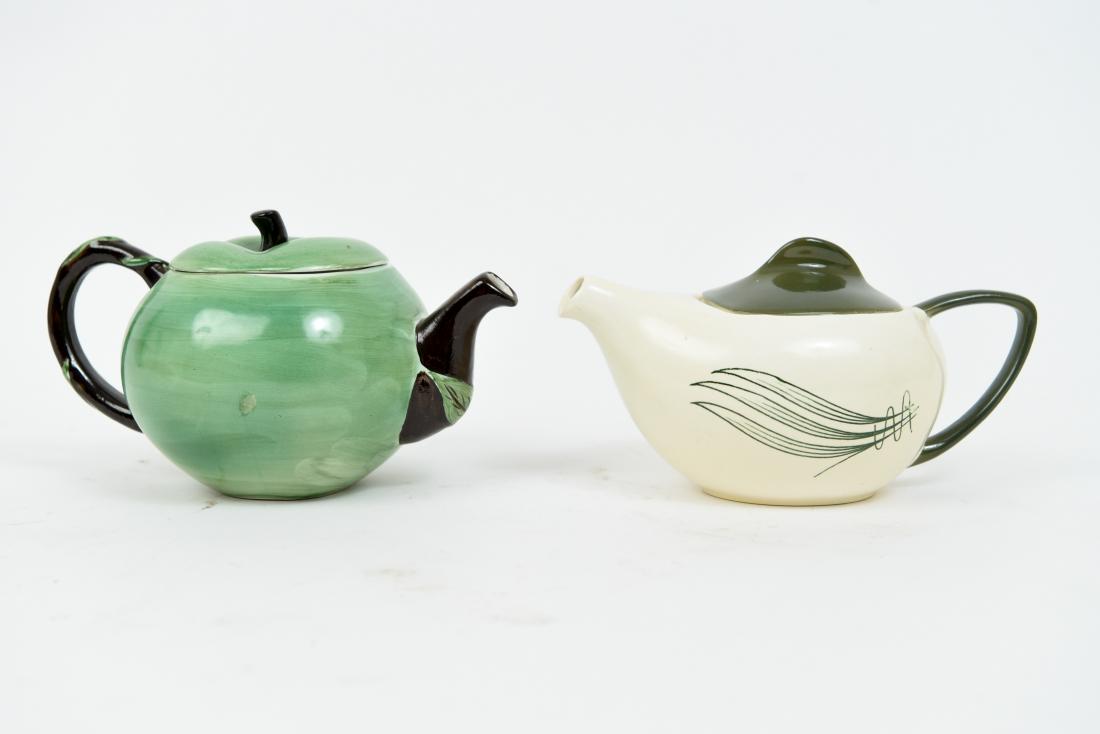 (2) CARLTON WARE TEAPOTS: (2) teapots including Carlton Ware England marked underneath and one marked Carlton Ware handpainted Made in England trade mark registered Australian design. Dimensions: (Taller) H 5.5" x W 8.5" x D 5