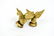 PAIR OF GILT BRONZE ORMOLU DOVES - 2