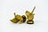 PAIR OF GILT BRONZE ORMOLU DOVES - 5