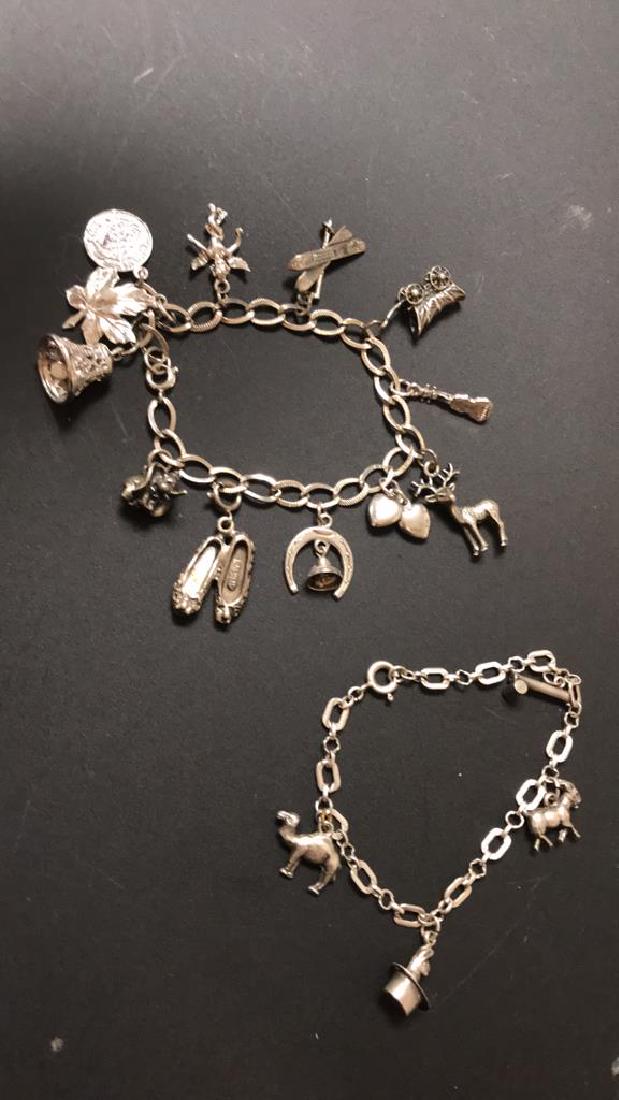 (2) STERLING SILVER CHARM BRACELETS (1 of 5)