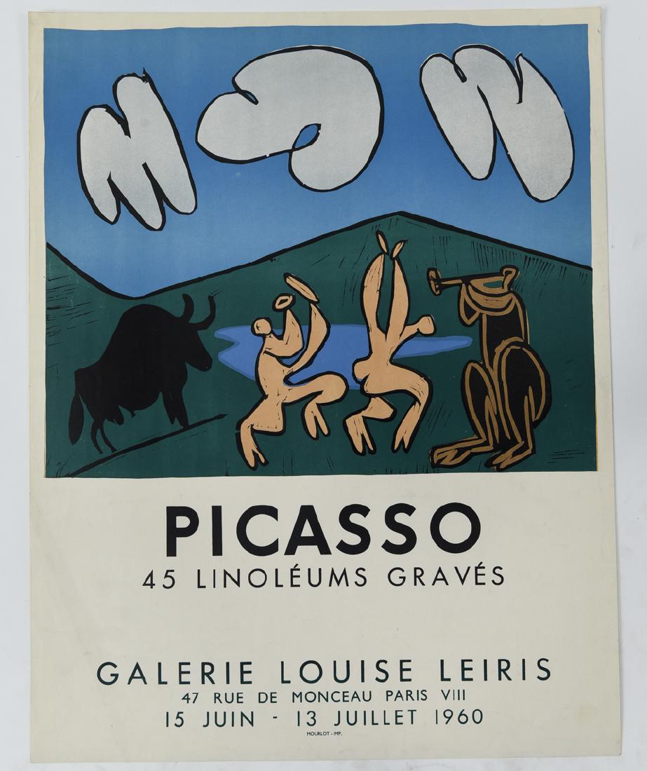 PICASSO LITHO POSTER 1960 GALERIE LOUISE LEIRIS (1 of 8)
