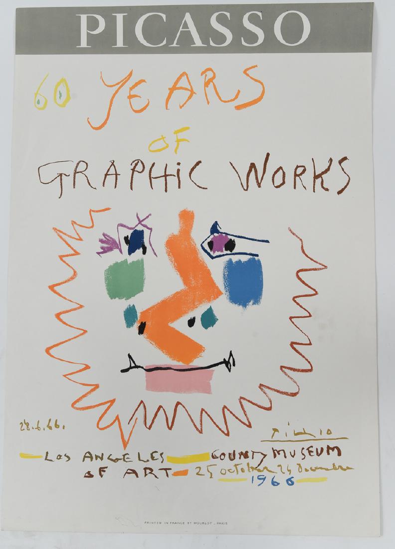 PICASSO LITHOGRAPH POSTER 1966 LA COUNTY MUSEUM (1 of 6)