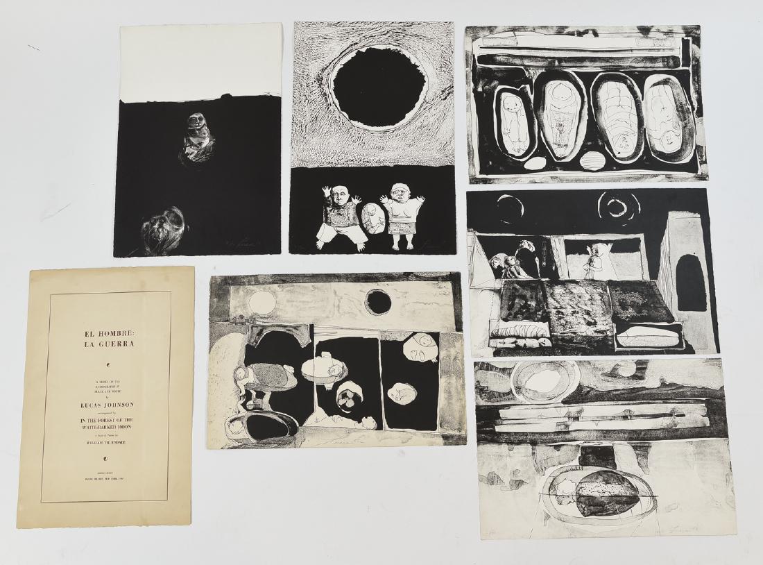 LUCAS JOHNSON SIX SIGNED LITHOS 1967 (1 of 10)