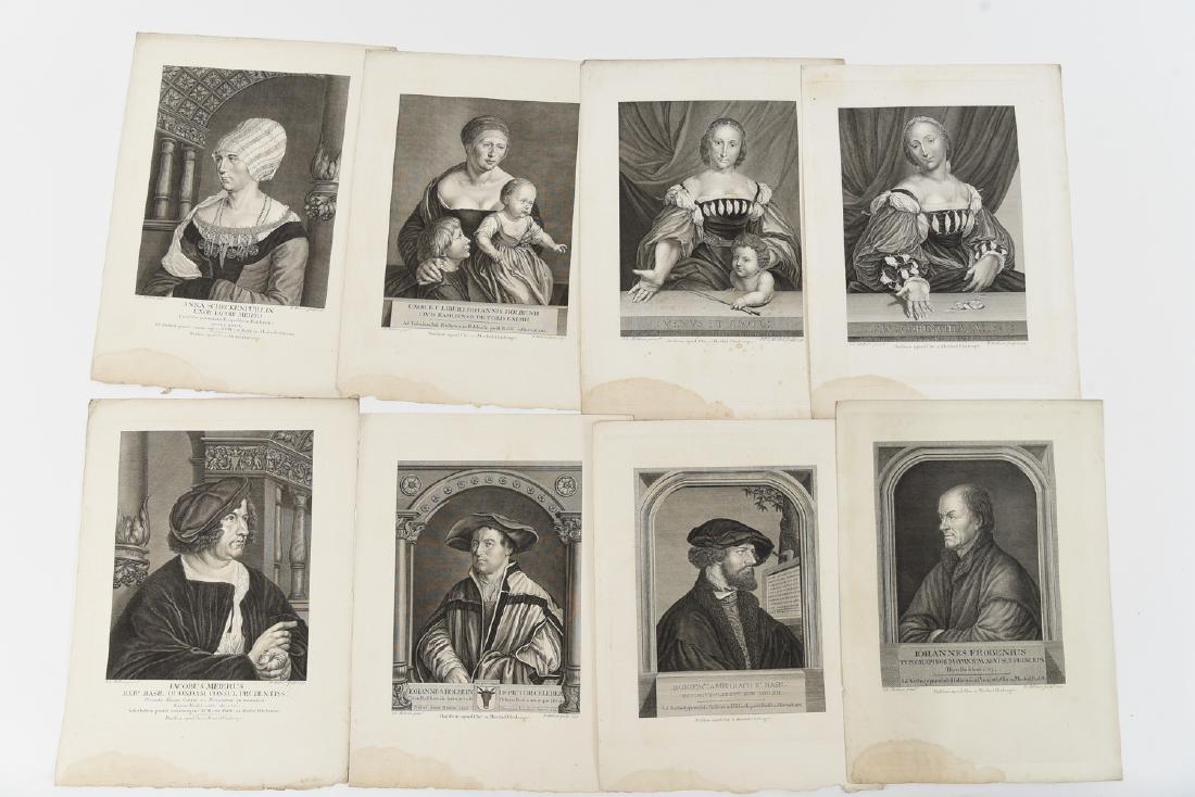 GROUPING OF ENGRAVINGS AFTER HOLBEIN C. 1800 (1 of 11)