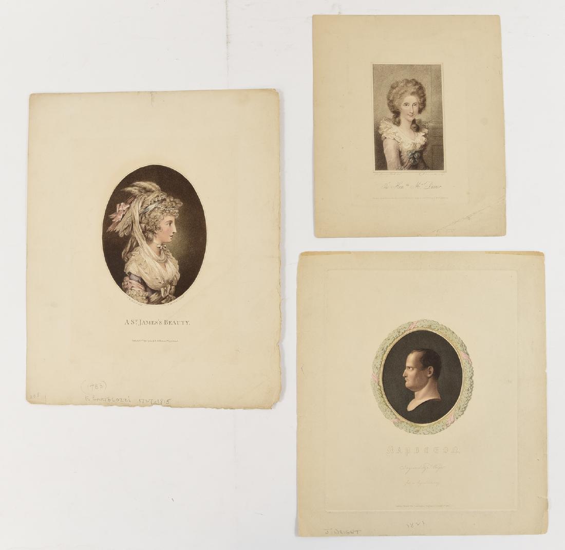 (3) C. 1800 HANDCOLORED ENGRAVING PORTRAITS (1 of 8)