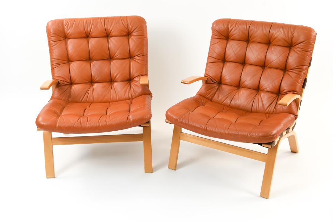 PAIR OF FARSTRUP MOBLER BENTWOOD LOUNGE CHAIRS (1 of 16)
