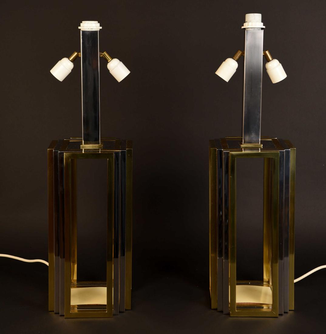 ATTR. ROMEO REGA ITALIAN CHROME AND GOLD LAMPS (1 of 11)
