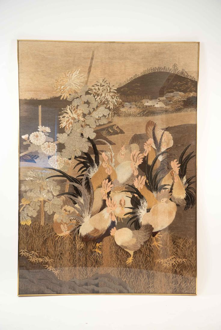 JAPANESE SILK ROOSTER EMBROIDERY (1 of 20)