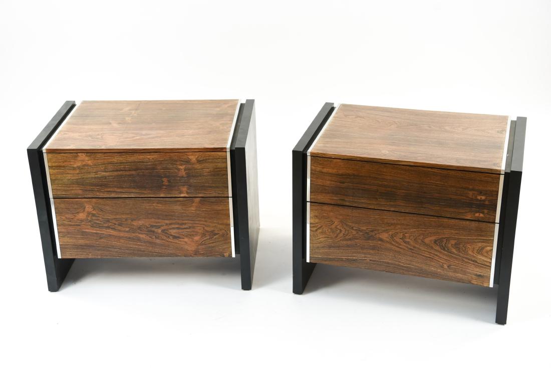 PAIR OF JOHN STUART INC. ROSEWOOD END TABLES (1 of 12)