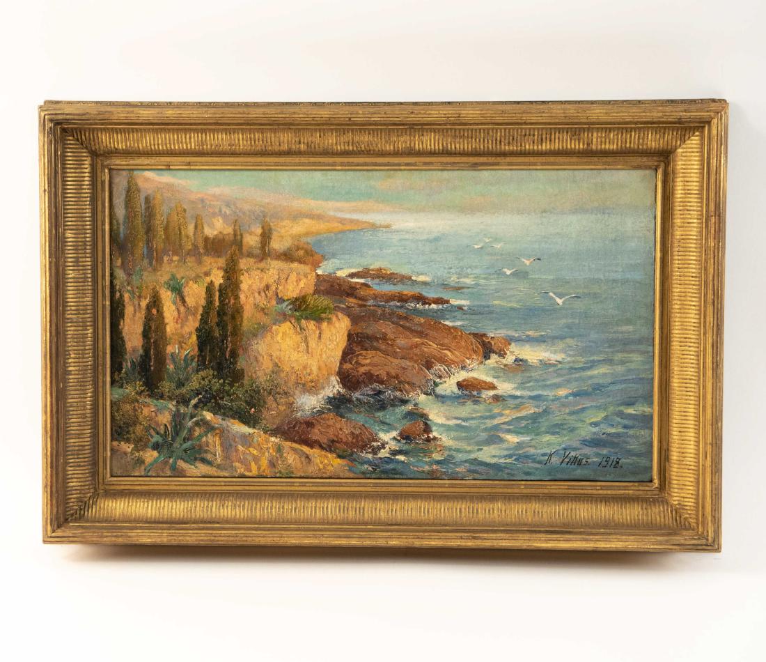 KARL VIKAS (AUSTRIAN 1875 - 1936) GREEK COAST (1 of 15)