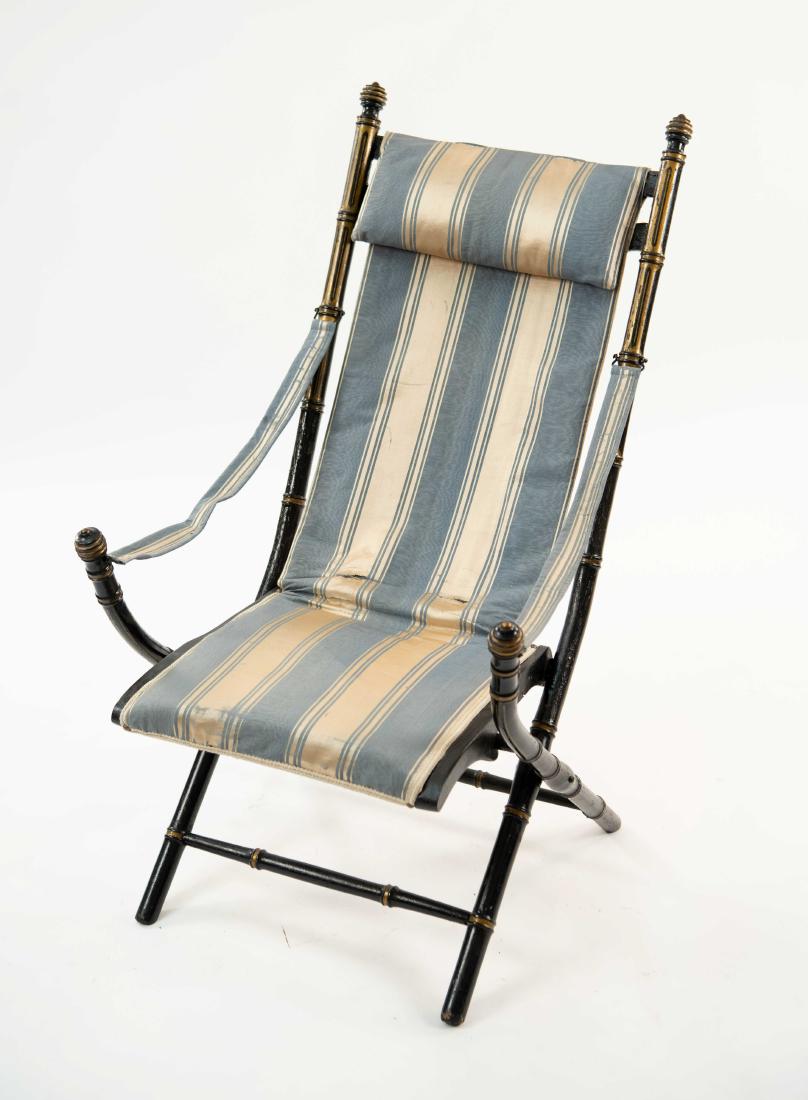 VINTAGE NAPOLEAN III STYLE CAMPAIGN CHAIR (1 of 11)