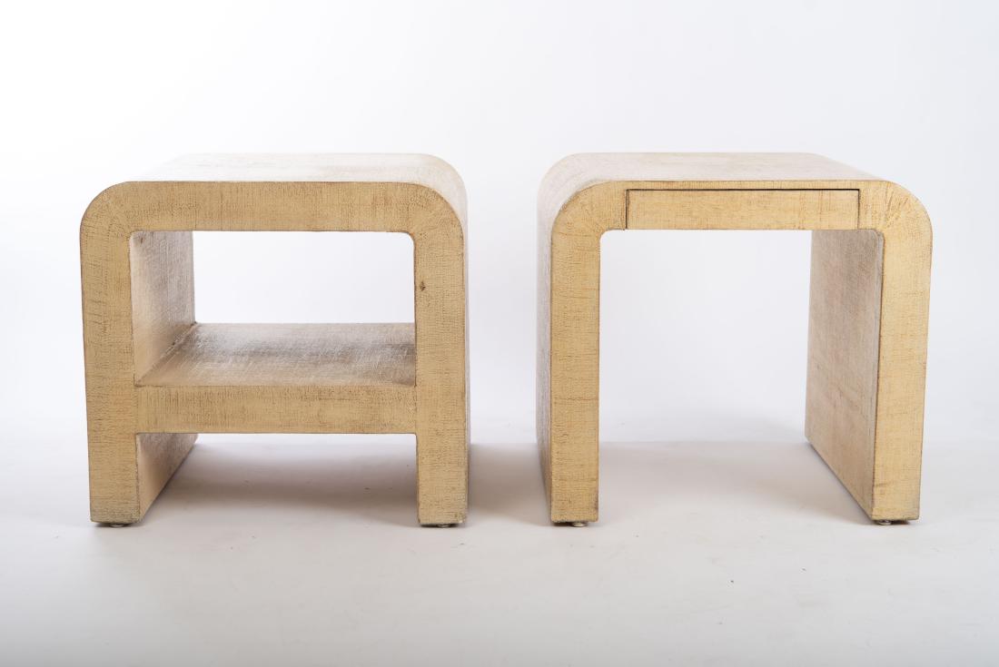 ATTR. TO KARL SPRINGER PAIR OF SIDE TABLES (1 of 11)