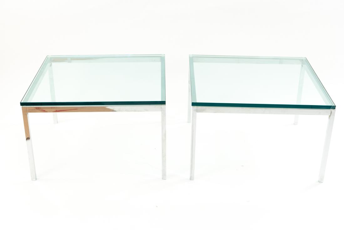 FLORENCE KNOLL CHROME AND GLASS SIDE TABLES (1 of 12)