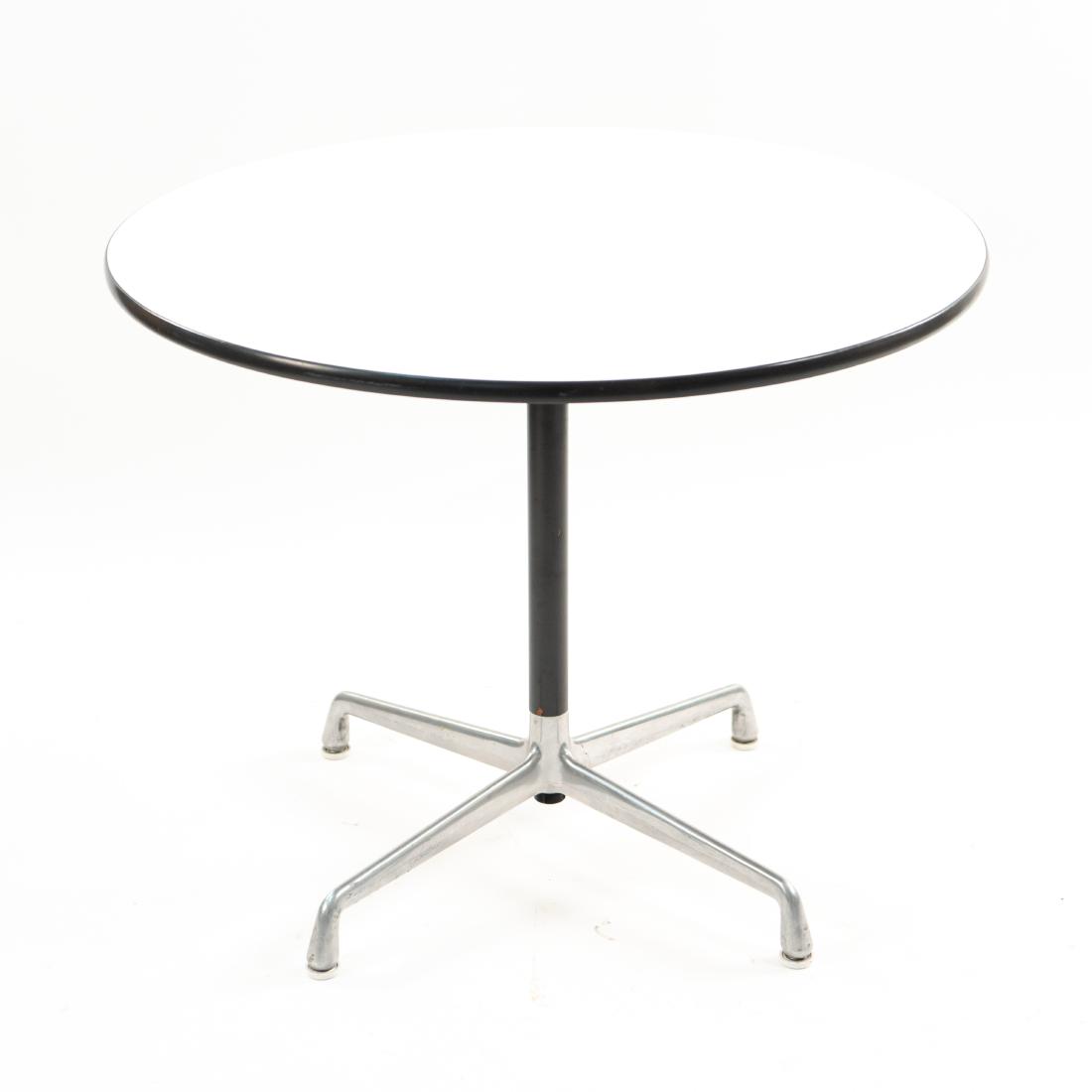 HERMAN MILLER TABLE: Dimensions: H 29" x DIA 36" Condition: Light signs of use.