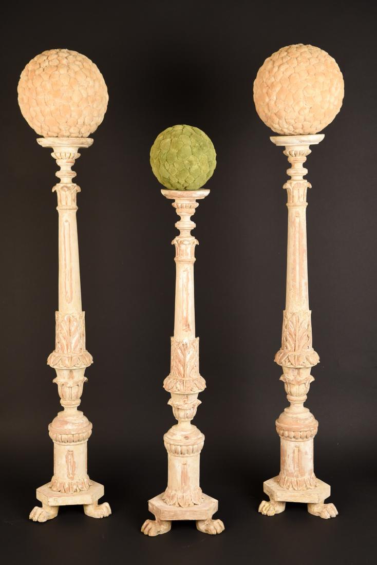 (3) ANTIQUED FINISH MODERN CANDLE PRICKS (1 of 12)