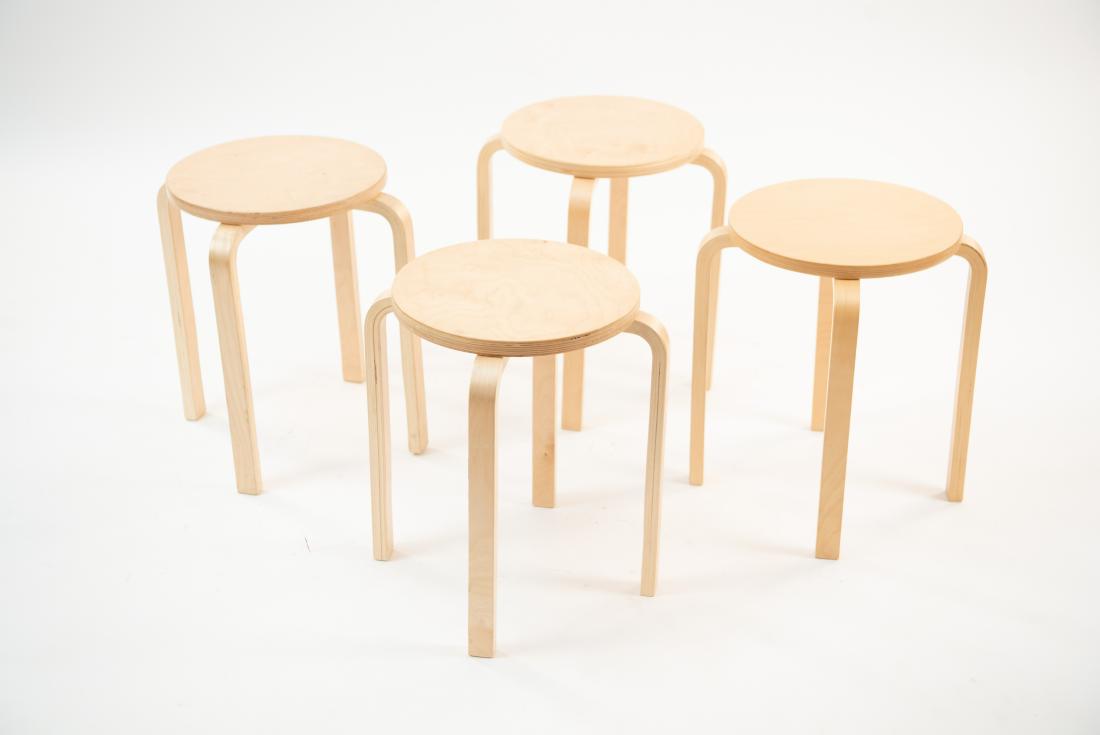 GROUPING OF ALVAR AALTO ICF STYLE STOOLS (1 of 5)