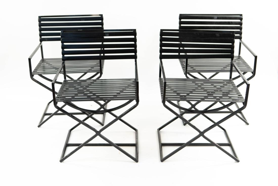 (4) BROWN JORDAN OUTDOOR CHAIRS: Dimensions: (Each) H 32" x W 22.5" x D 23" Condition: Light signs of use and outdoor exposure.