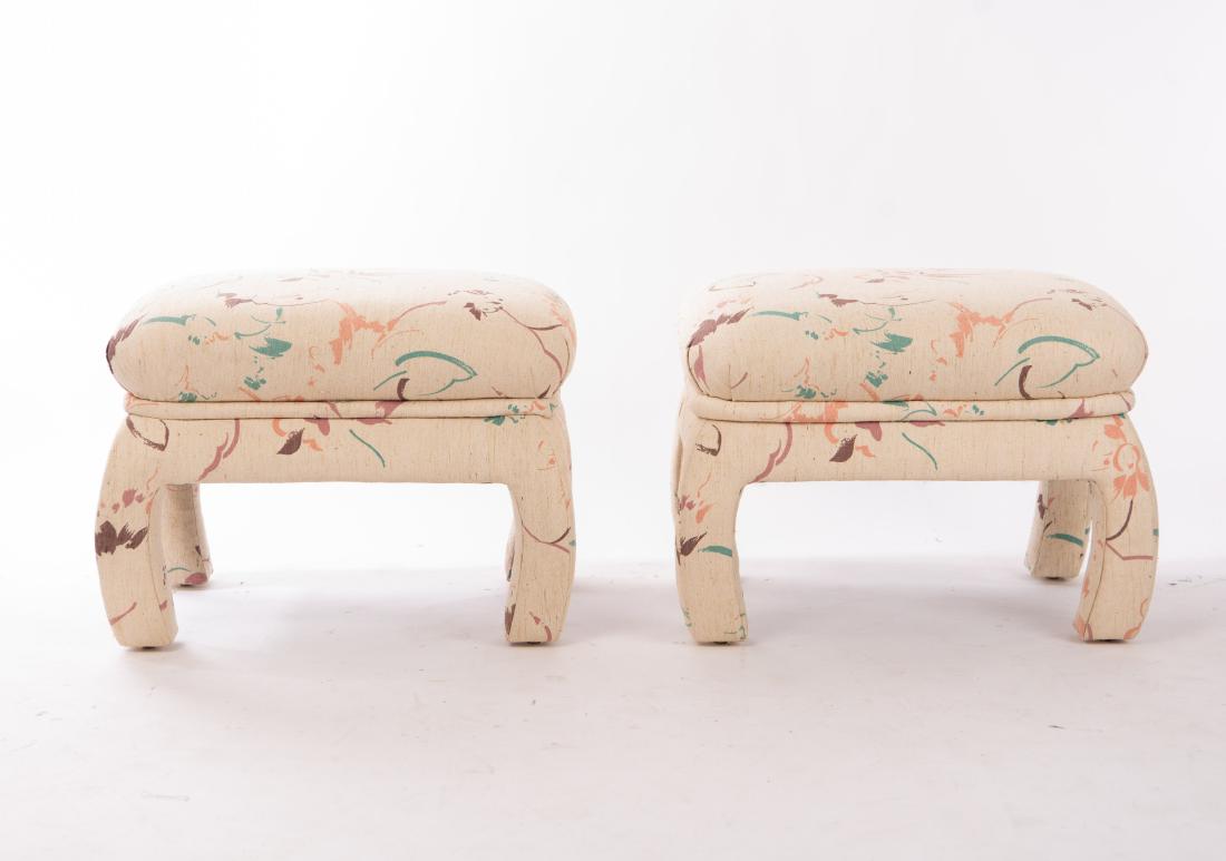 PAIR 20TH CENTURY UPHOLSTERED BENCHES (1 of 9)