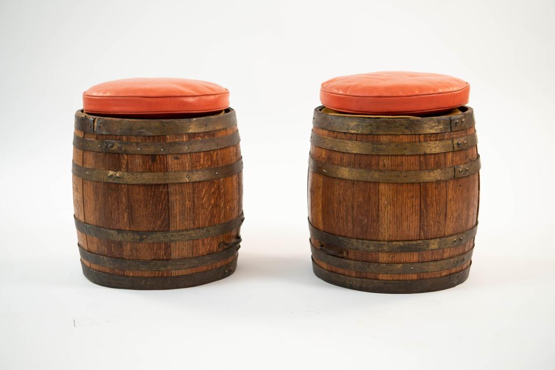 PAIR OF OLD HICKORY BARREL STOOLS (1 of 12)
