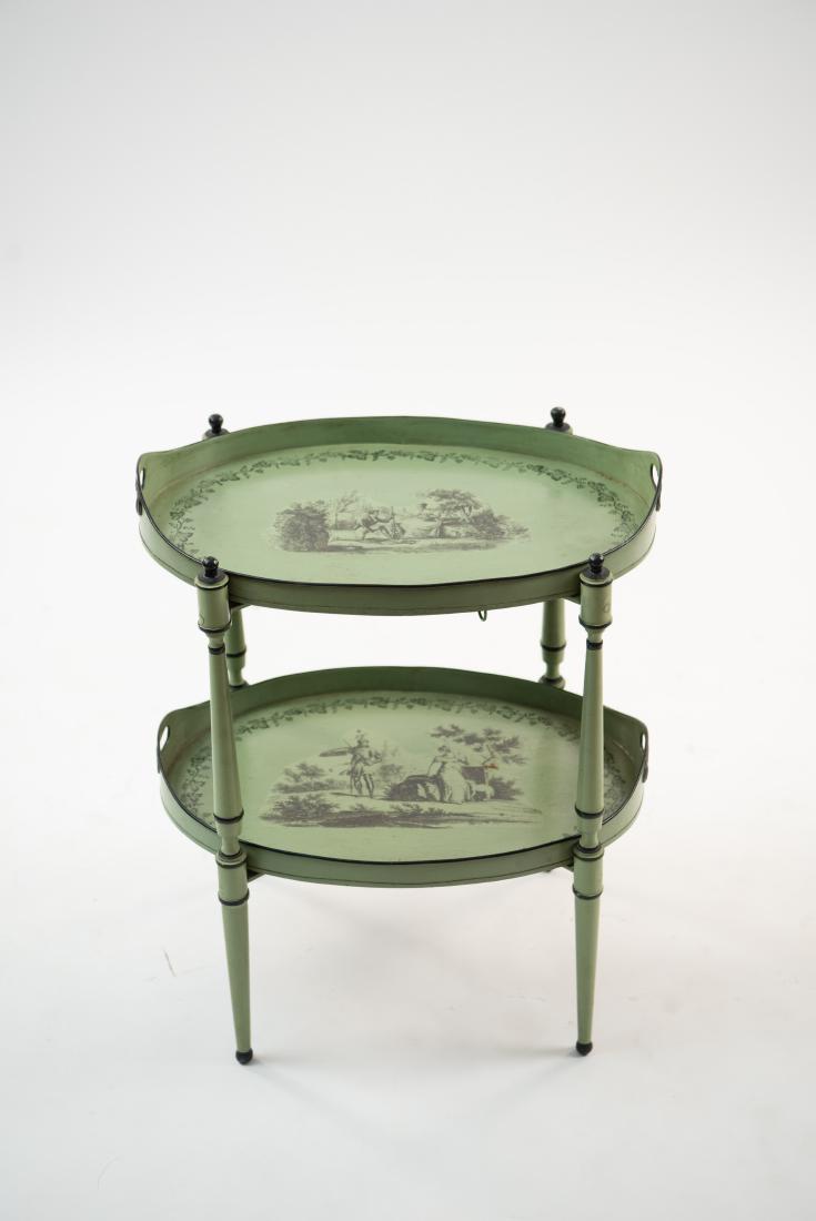 TWO-TIER TOLE TRAY TABLE (1 of 10)