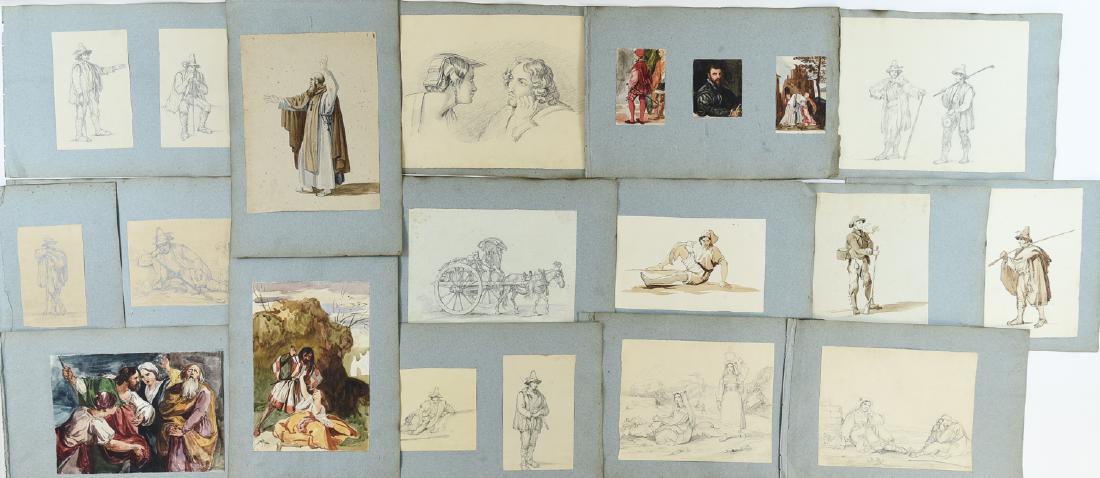 (16) LEAVES OF AN 1820'S/1930'S ITALIAN ART ALBUM (1 of 10)