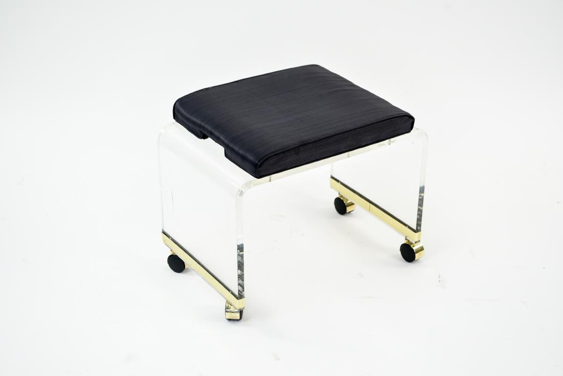 LUCITE VANITY STOOL BENCH (1 of 7)