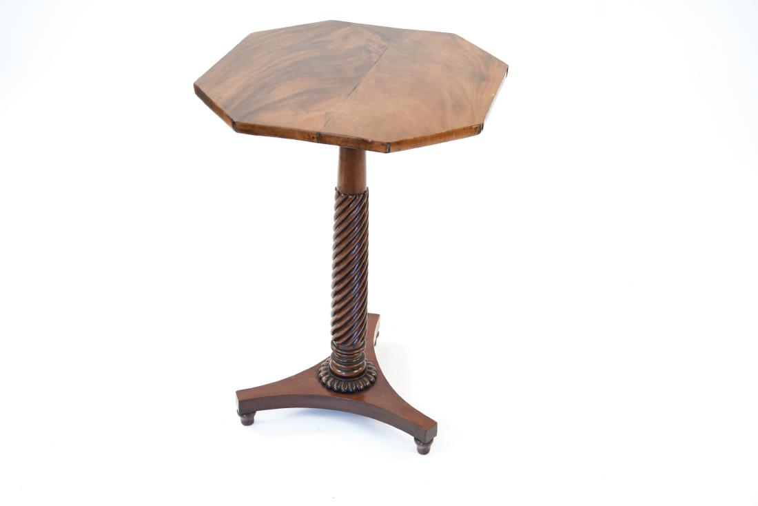 MAHOGANY OCTAGONAL TOP SIDE TABLE (1 of 9)