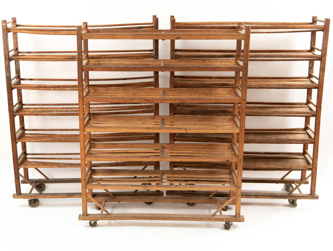 (3) INDUSTRIAL WOODEN SHOE RACKS (1 of 18)