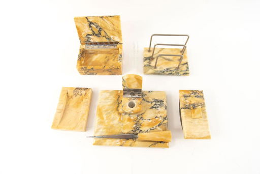 Art Deco Onyx Marble Desk Set Jun 26 2018 Westport Auction In Ct Art Deco Onyx Marble Desk Set