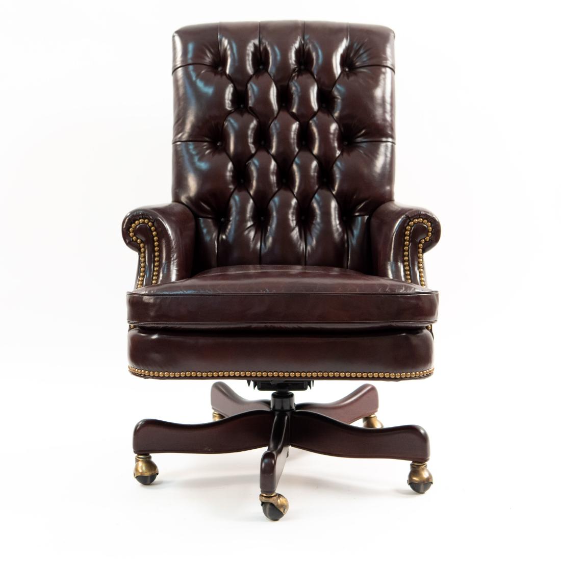 TUFTED LEATHER HANCOCK & MOORE OFFICE CHAIR (1 of 19)