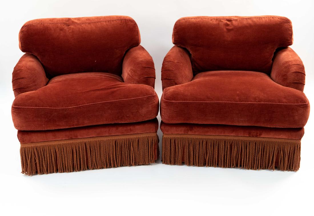 J. ROBERT SCOTT UPHOLSTERED SWIVEL LOUNGE CHAIRS (1 of 13)