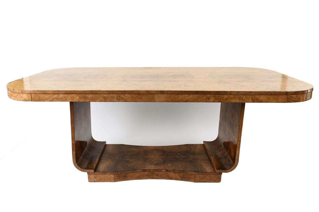 ART DECO BURL WOOD DINING TABLE (1 of 10)