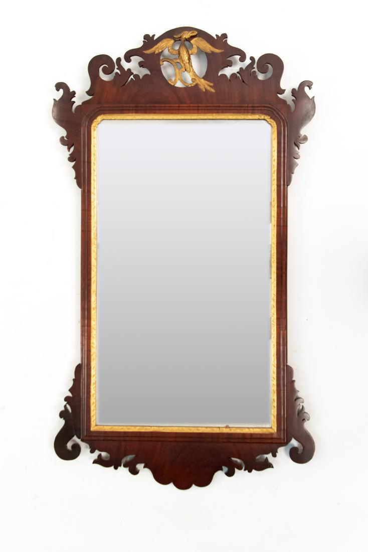 ANTIQUE CHIPPENDALE STYLE MIRROR (1 of 15)