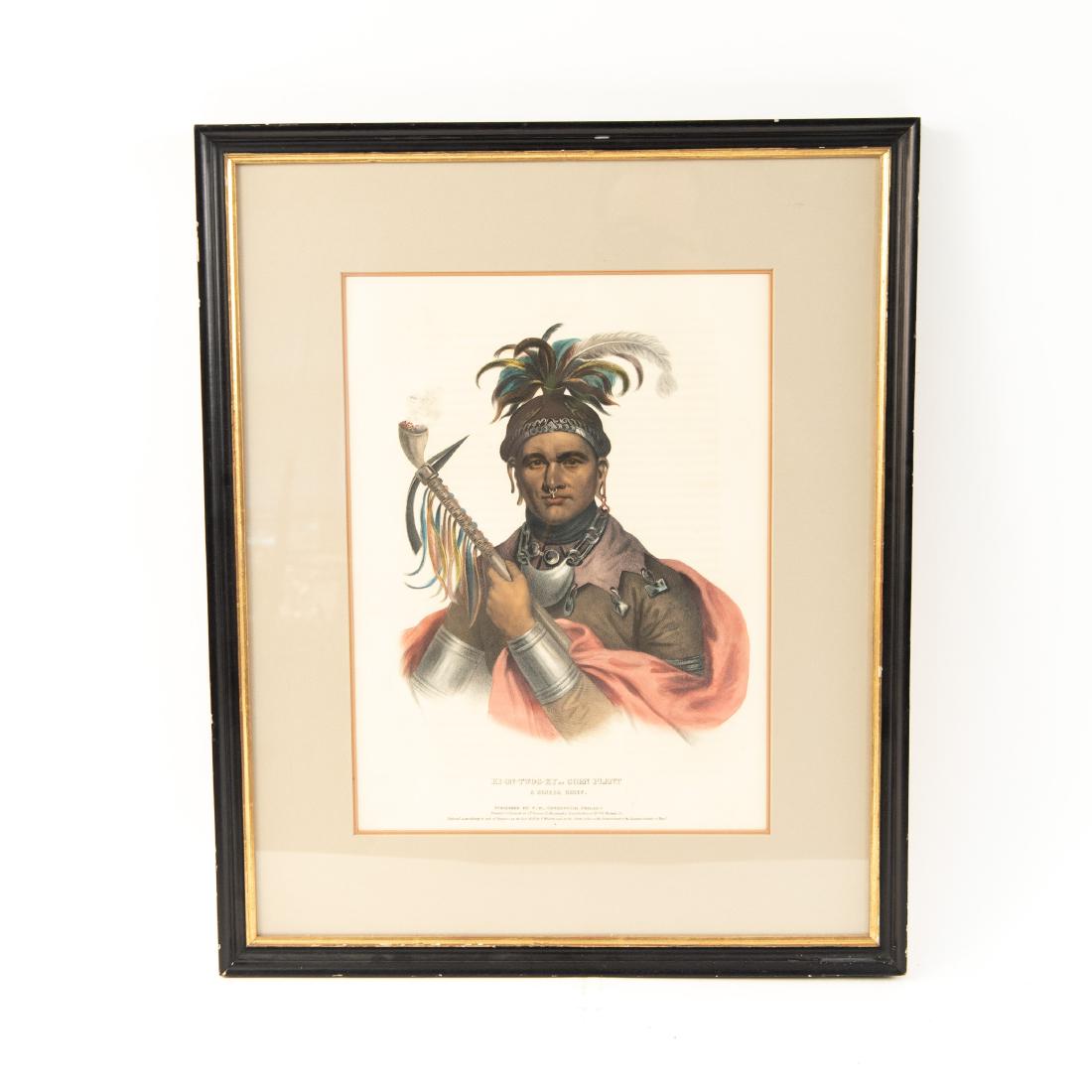 EARLY NATIVE AMERICAN SENECA CHIEF LITHOGRAPH (1 of 15)