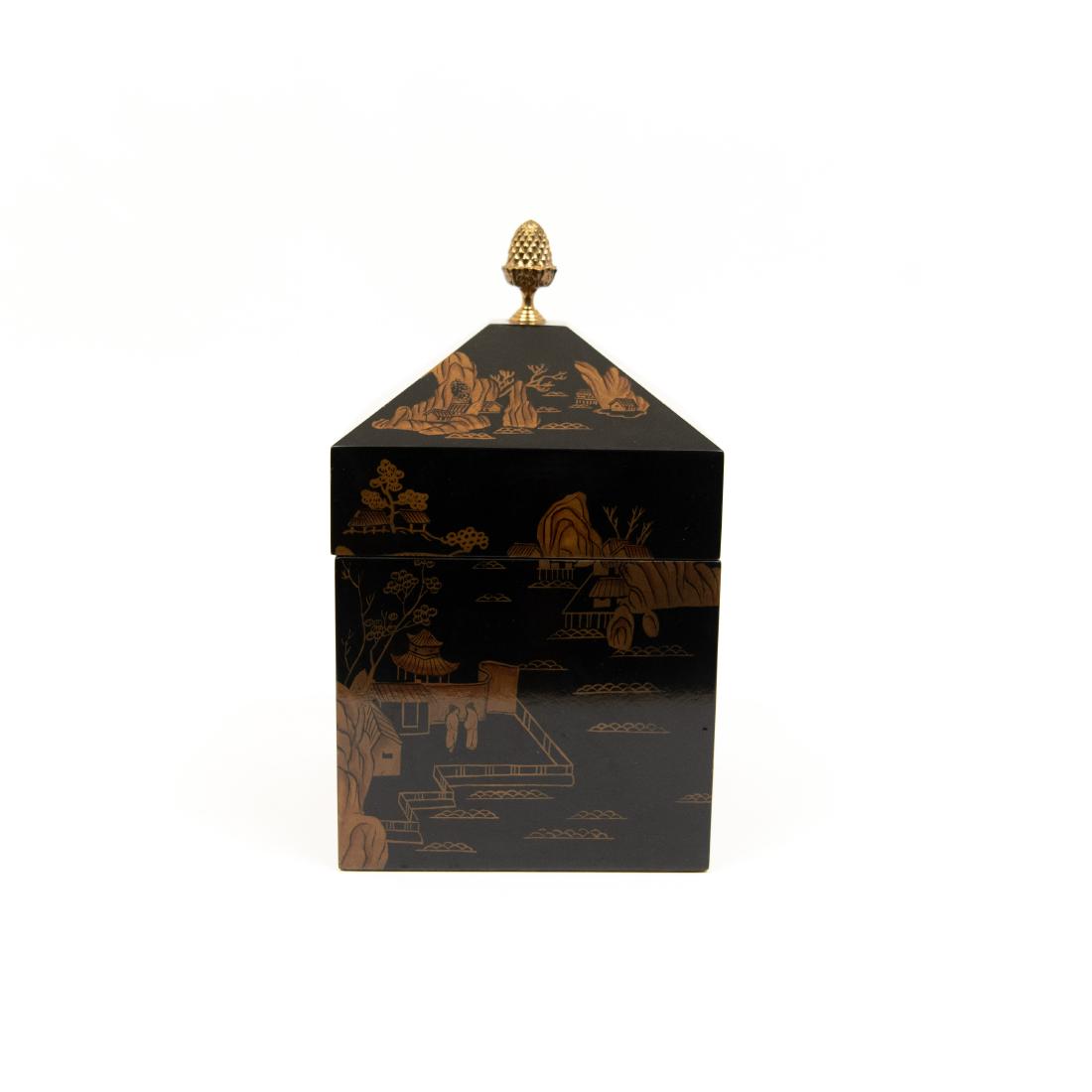 MAITLAND SMITH CHINOISERIE LACQUER BOX (1 of 9)