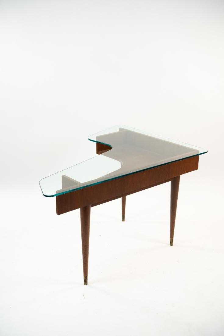 MID-CENTURY GLASS TOP CORNER DESK (1 of 10)